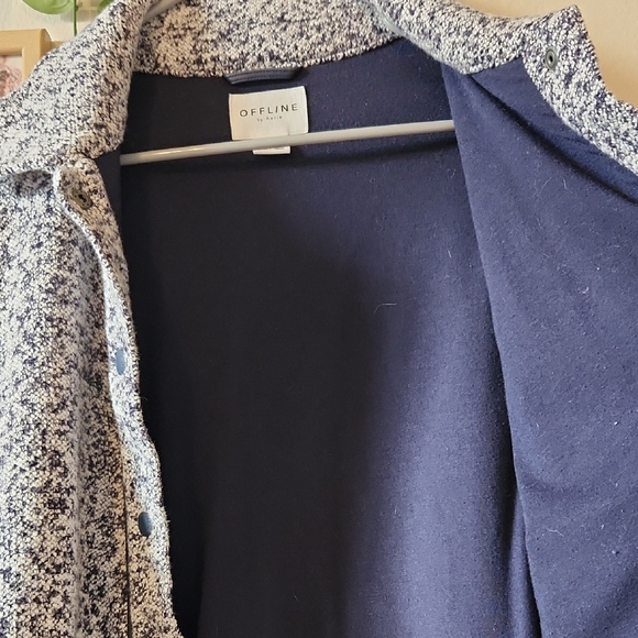 Aerie - Navy Boucle Jacket - M - Picture 6 of 8